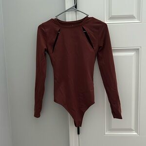 Worn Once Abercrombie and Fitch Seamless Fabric Long Sleeve Cut-out Bodysuit